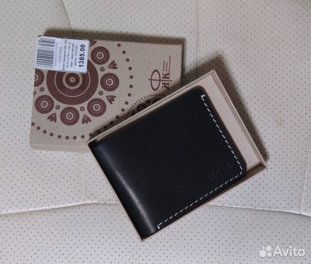 Портмоне кардхолдер кожа чёрный Россия новый