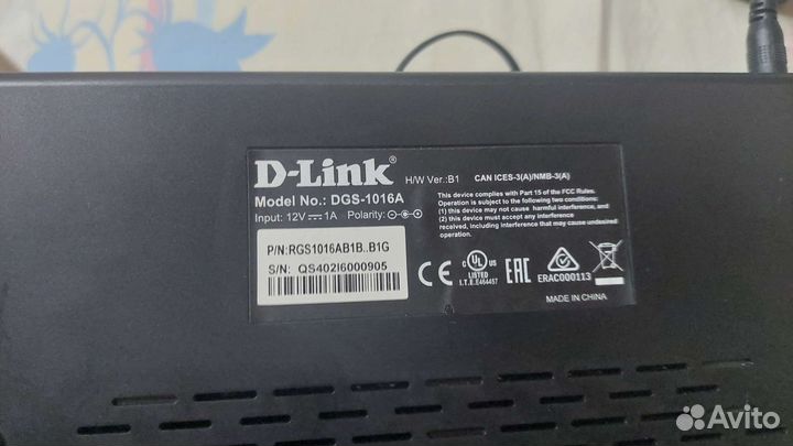 Коммутатор D-link dgs-1016a