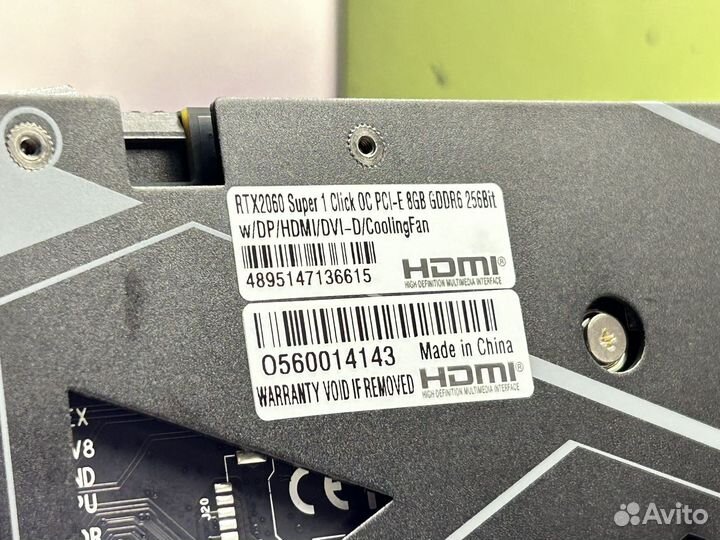 KFA2 RTX 2060 Super 1-Click OC 8GB Gddr6