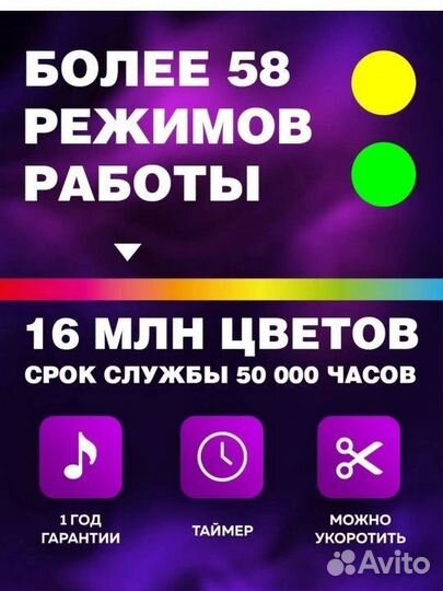Лента светодиодная 10,15 метров