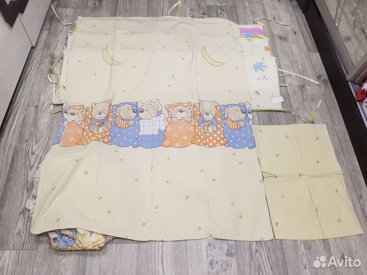 Детское пост белье 120 60 +новые бортики+намат-ик