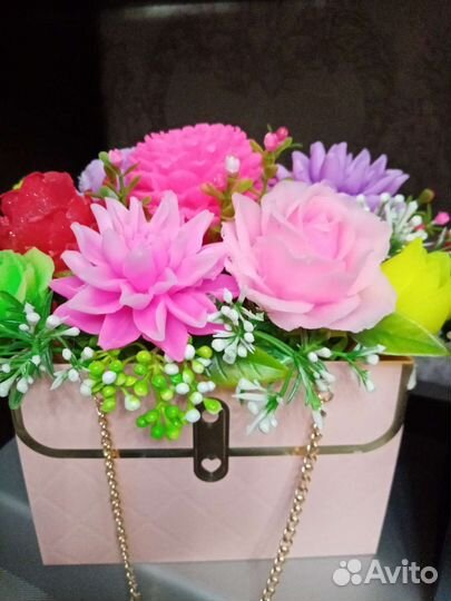 Букет цветов из мыла ручной работы