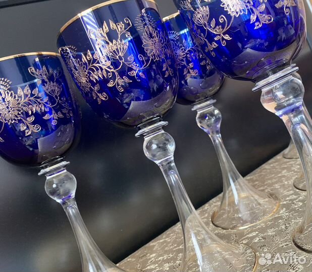 Фужеры, бокалы, рюмки, креманки Богемия