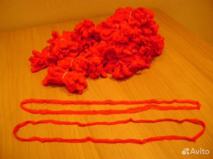 Красные нитки, акрил, для вышивки