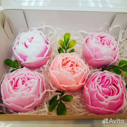 Подарочный Набор пионов из мыла. Ручна работа
