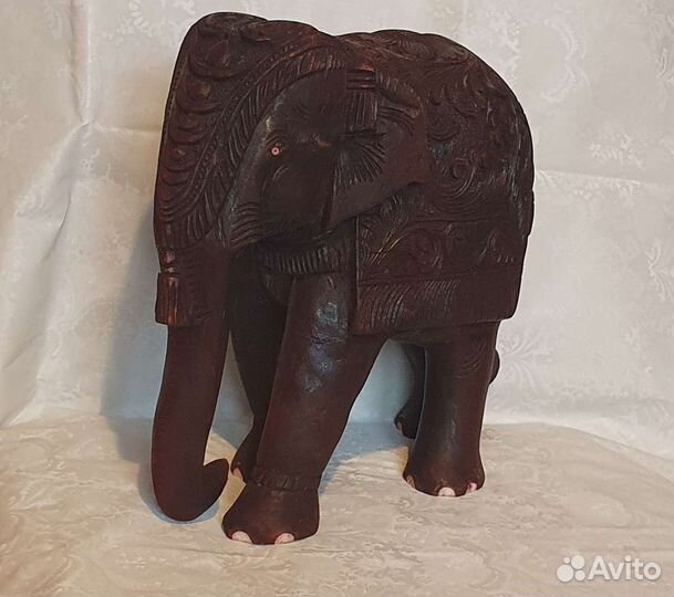 Слон индийский натуральное дерево