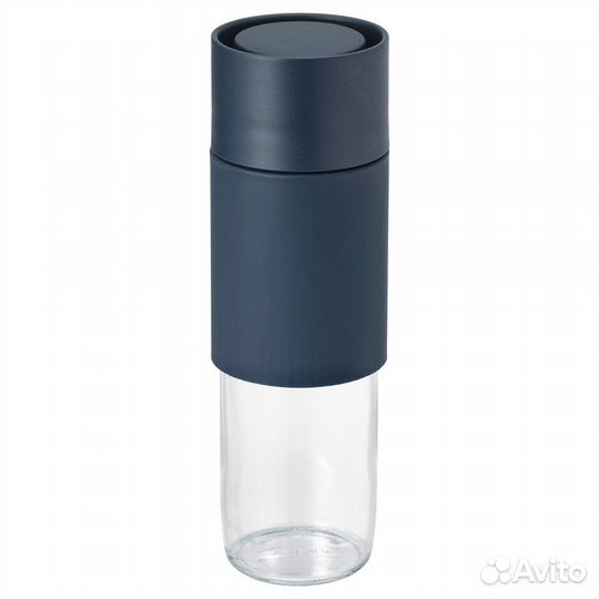 Дорожная кружка, прозрачное стекло/силикон, 0.5 л