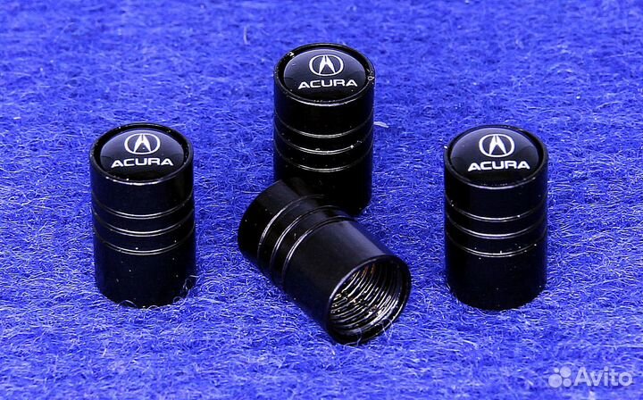 Комплект колпачков воздушного ниппеля Acura черный