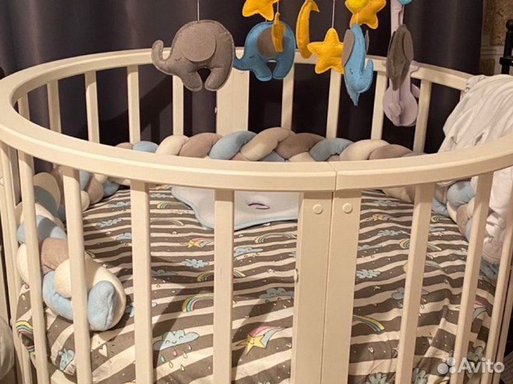 Бампер косичка для кроватки