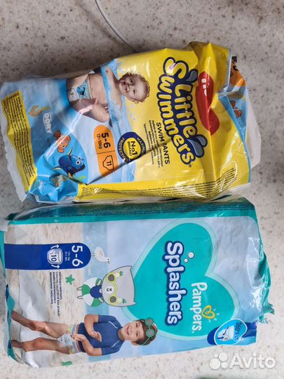 Подгузники для плавания 12-18кг и 14+ кг