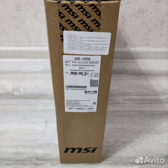 Игровой ноутбук MSI Thin, i5-12450H/RTX 4050/144Hz