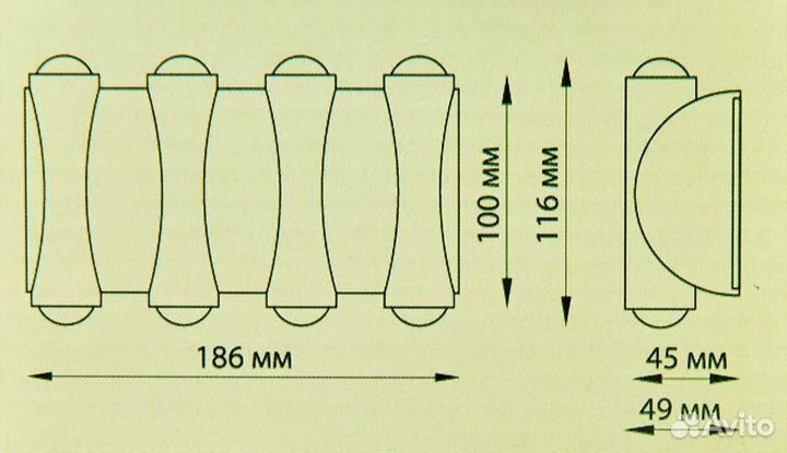 Уличный настенный светильник Novotech темно-серый