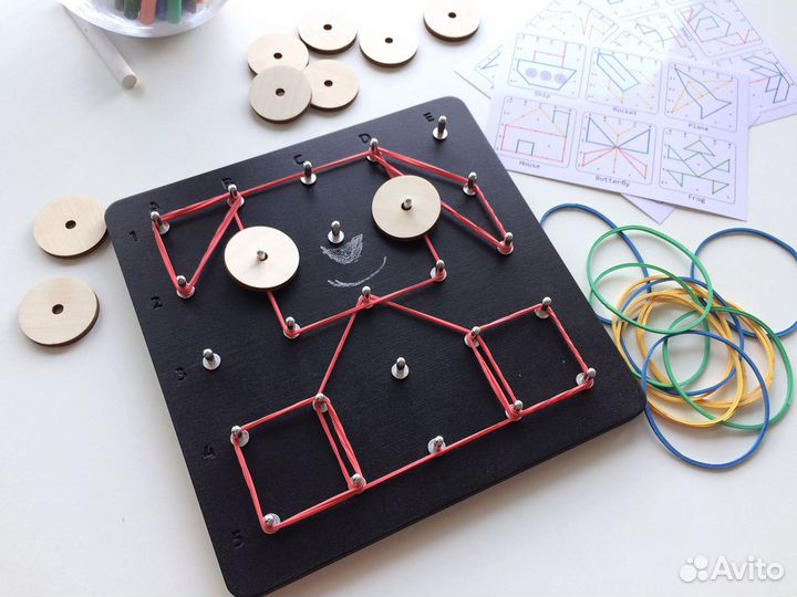 Геоборд с металлическими штырьками