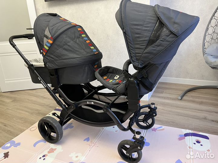 Коляска для двойни или погодок 2 в 1