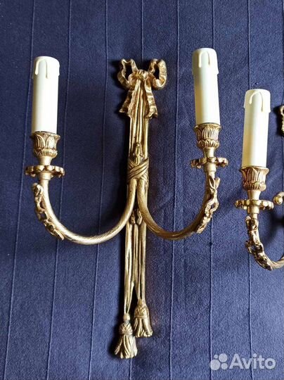 Винтажные бронзовые бра