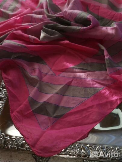 Большой батик платок Хлопок Шёлк