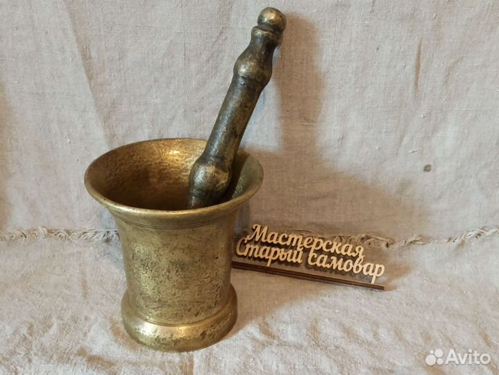 Большая ступка с пестиком, дореволюционная