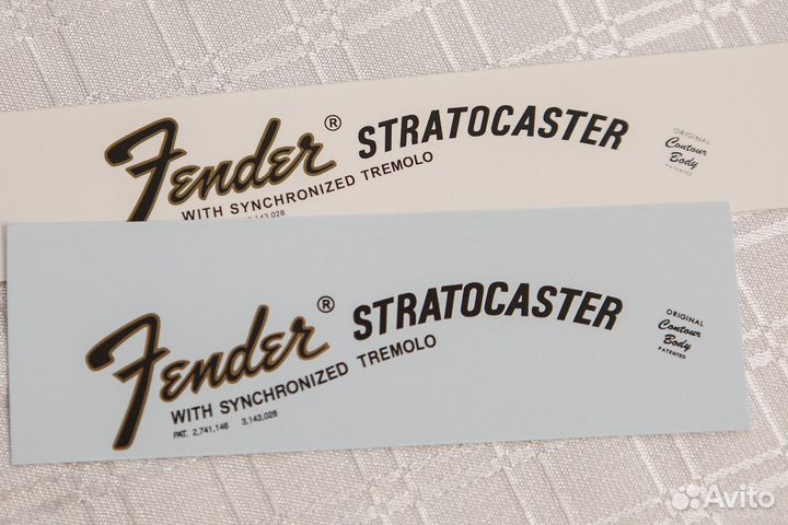 Декаль на гитару Стратокастер логотип