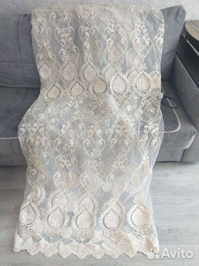 Тюль с вышивкой турция