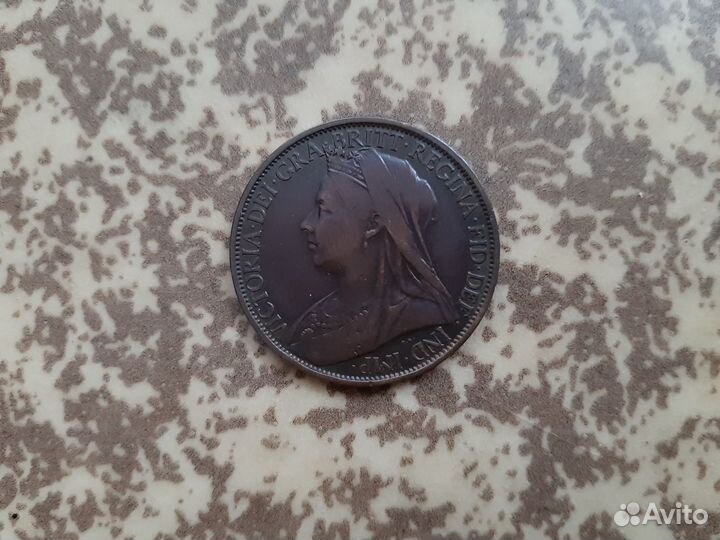 Королева Victoria England''One Penny''1898