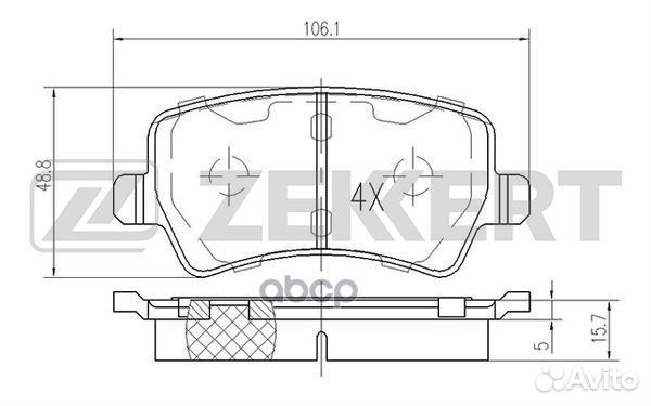 Колодки торм. диск. задн. Ford Galaxy II 06- S