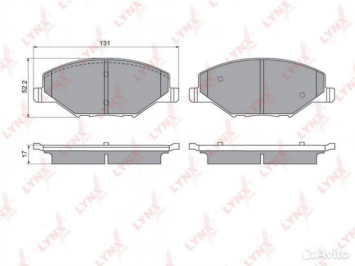 Колодки тормозные передние для VW Polo, Rapid