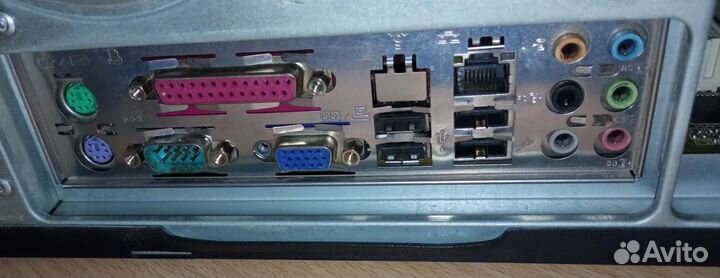 Комплект MB+CPU+1гбddr2+кулер+HDD