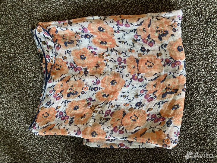 Massimo dutti, палантин, платок, лен, оригинал