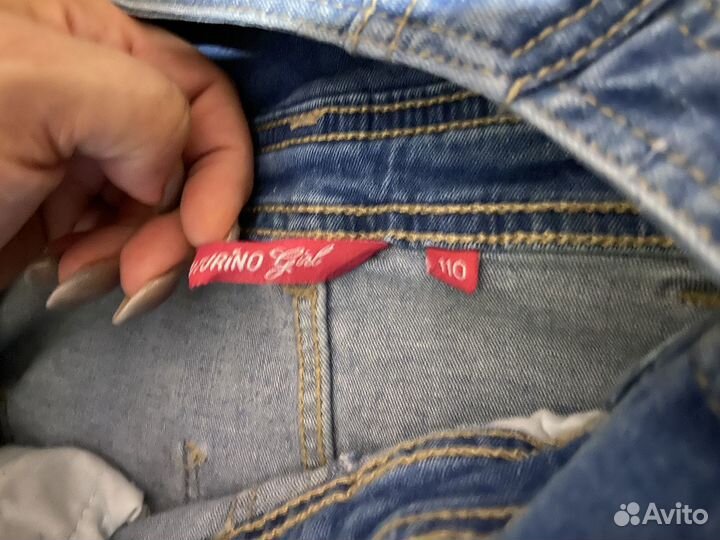 Джинсовый сарафан для девочки 110