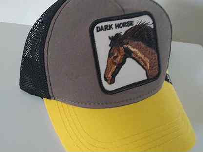 Бейсболка Animal dark horse-лошадь серо-желтая
