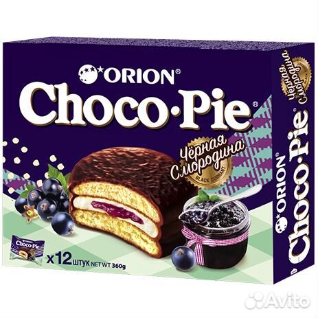 Пирожное Choco Pie Чёрная Смородина 336 Orion