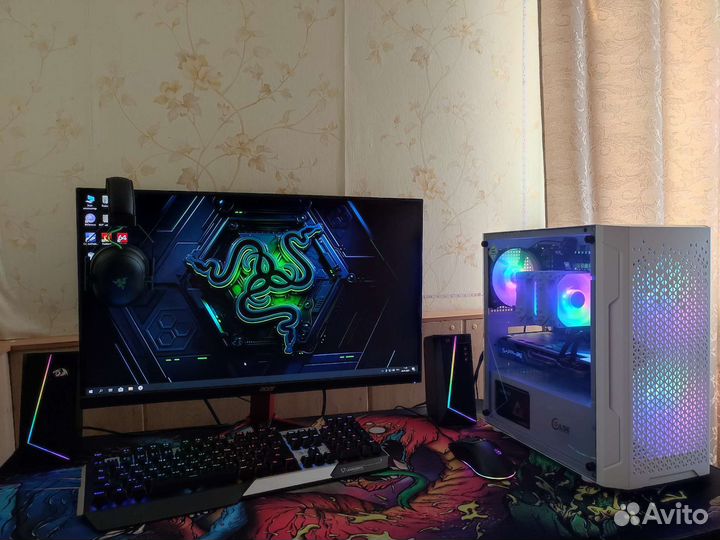 Белый игровой компьютер Intel 12ядер/Ddr4 16gb/Ssd