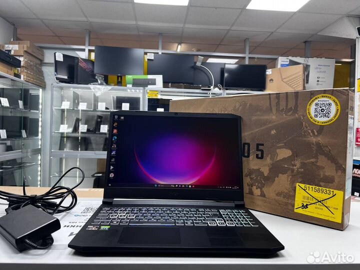 Ноутбук Acer Nitro Ryzen 7 8 ядер/ RTX 3080 8Gb