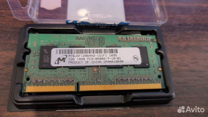 Оперативная память Micron DDR3 1GB для ноутбука
