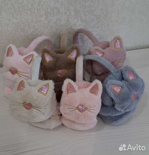 Детские наушники меховые теплые новые