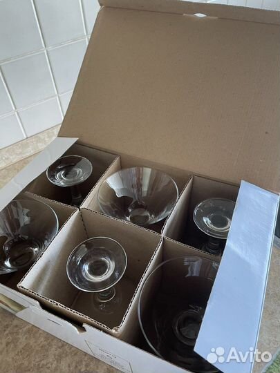 Фужеры бокалы мартини новые