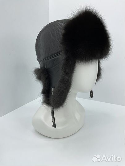Шапка ушанка из соболя