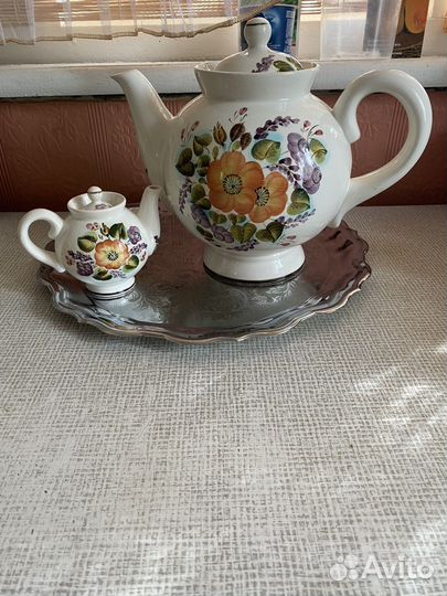 Чайник керамический + чайник заварочный маленький