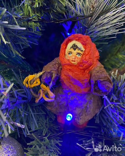 Ватные елочные игрушки