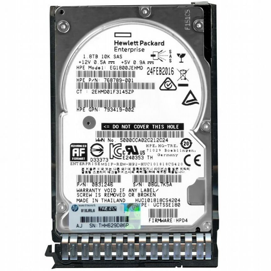[872738-001] Жесткий Диск Hp 1,8tb Sas 2,5" Hdd 872738-001