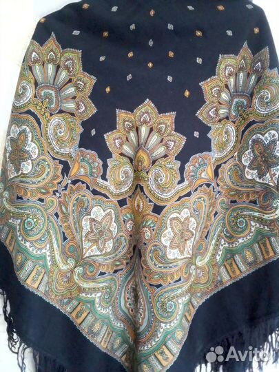 Павловопосадский платок раритет шерсть СССР