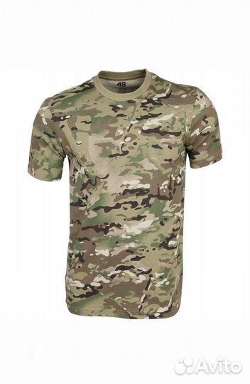 Футболка Сплав мох/мультикам хлопок