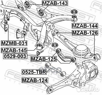 Болт эксцентрик mazda CX-9 TB 07-13 0529003 Febest