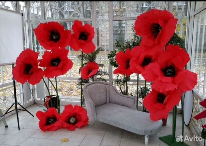 Цветы из гофрированной бумаги