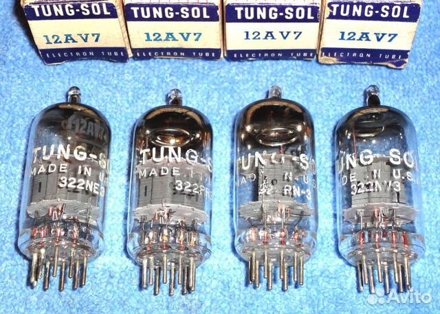 12AV7 Tung-Sol NOS радиолампы США 70г