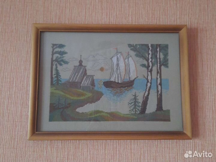 Вышивка крестом в багете