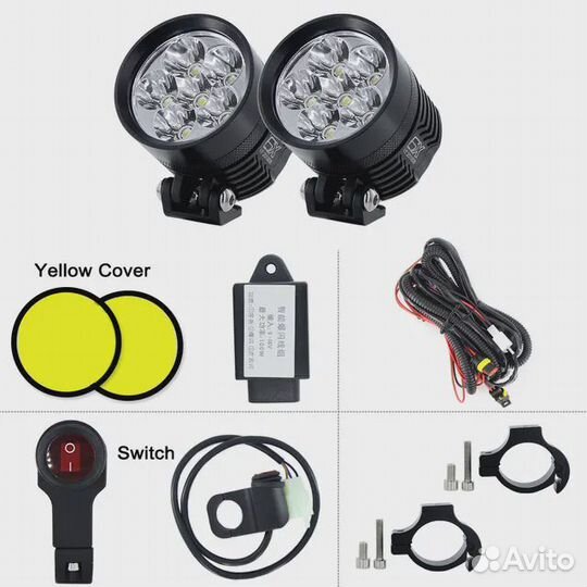 Противотуманка мото. Удлиннитель ветровика большой