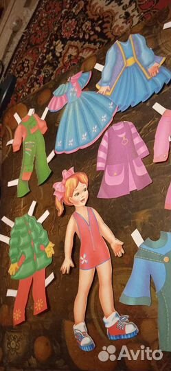 Бумажные куклы СССР с гардеробом