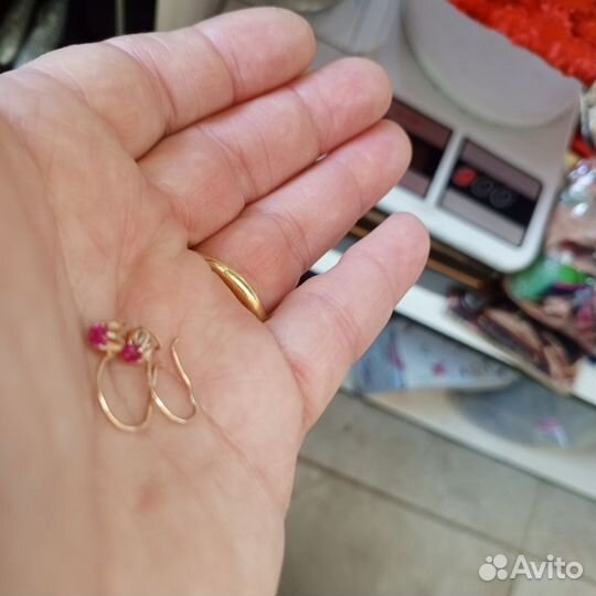 Золотые серьги детские