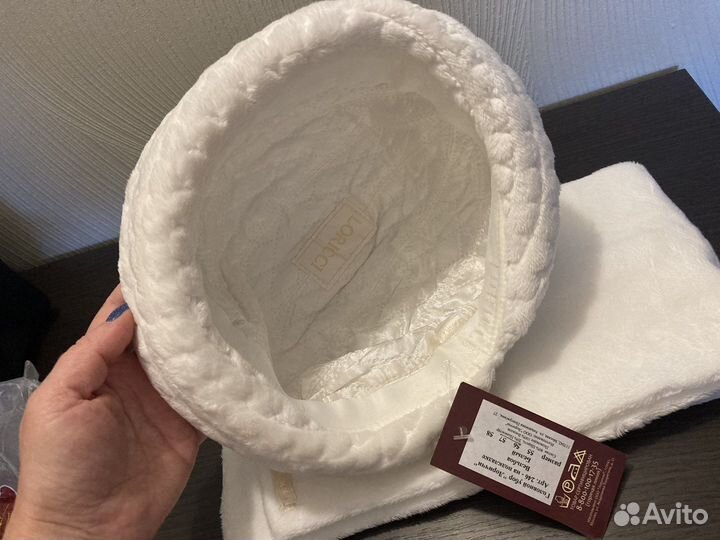 Шляпа, кубанка с шарфом